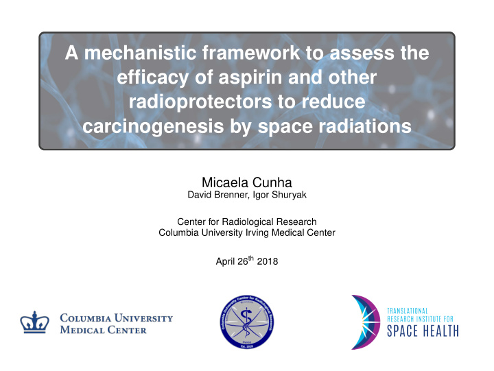 a mechanistic framework to assess the efficacy of aspirin