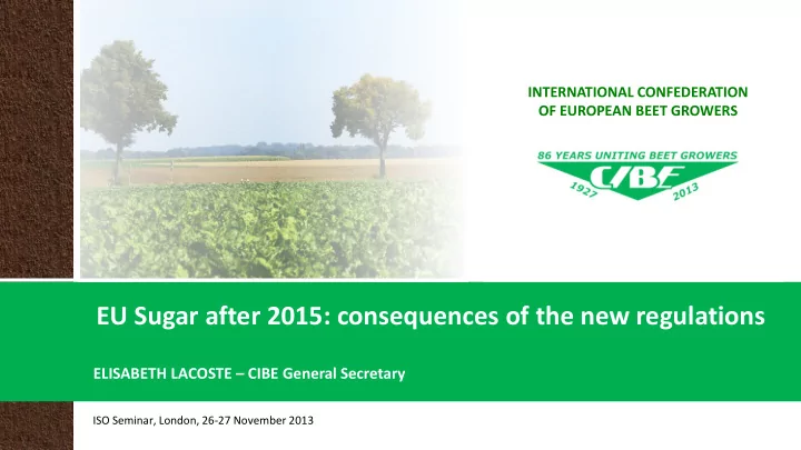 eu sugar after 2015 consequences of the new regulations