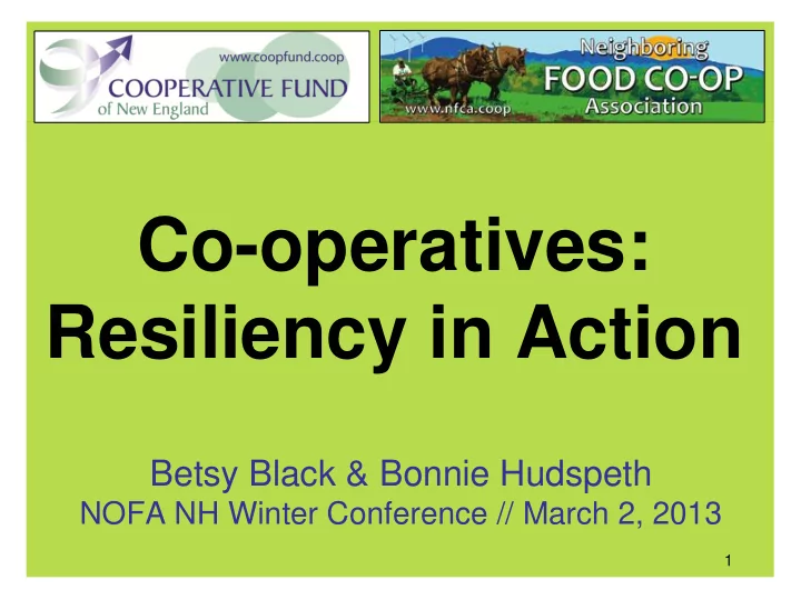 resiliency in action