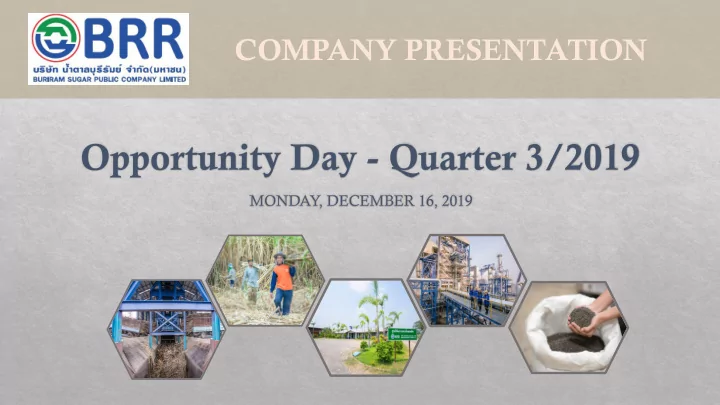 company presentation