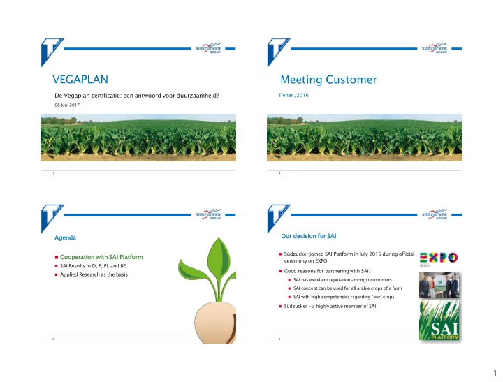 vegaplan meeting customer