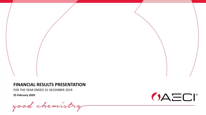 financial results presentation