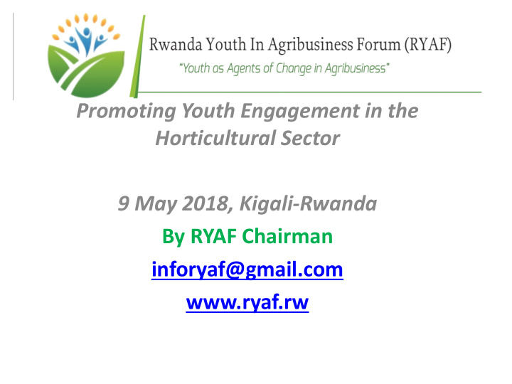 promoting youth engagement in the horticultural sector 9