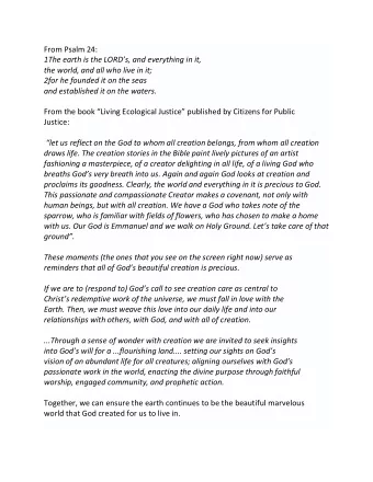 From Psalm 24:  1The earth is the LORDs, and everything in it,  the world, and all who live in