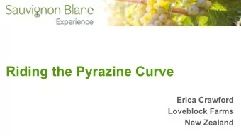Riding the Pyrazine Curve  Erica Crawford  Loveblock Farms  New Zealand  Cl  Classic Ma  Marl