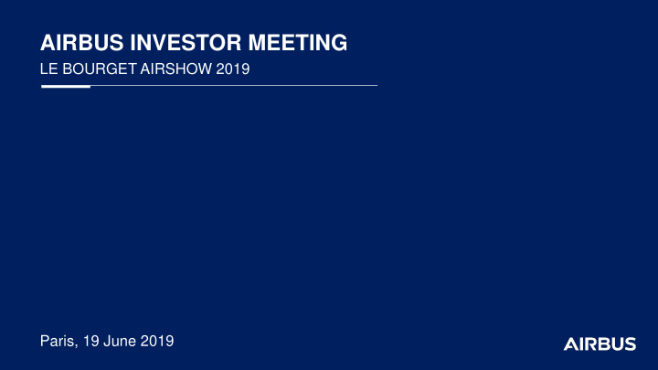 airbus investor meeting