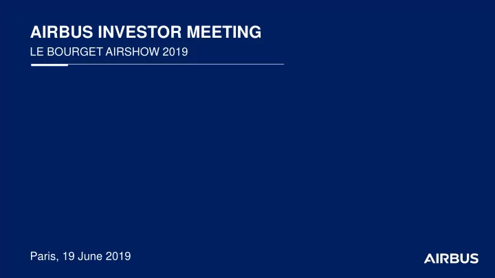 airbus investor meeting