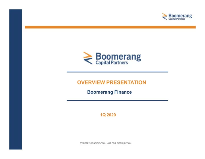 overview presentation