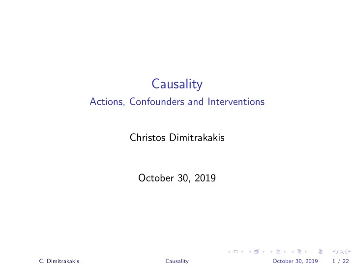 causality