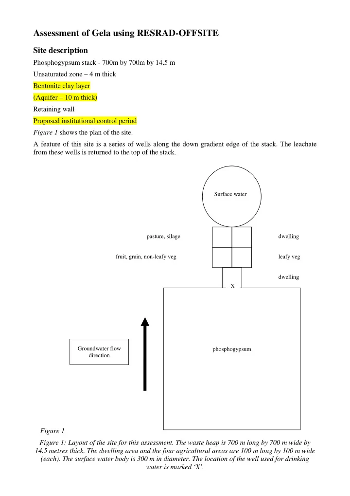 assessment of gela using resrad offsite