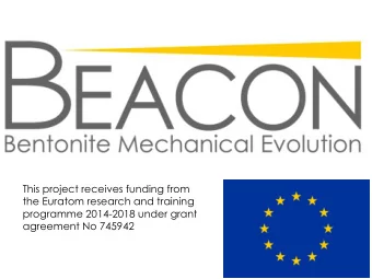 the Euratom research and training  programme 2014-2018 under grant  agreement No 745942  This