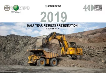 2019  HALF YEAR RESULTS PRESENTATION  AUGUST 2019  D I S C L A I M E R  This document is being