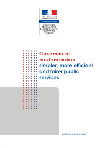 simpler, more effjcient and fairer public  services  moder  nisation.gouv.fr  1  Use r  s e xpe