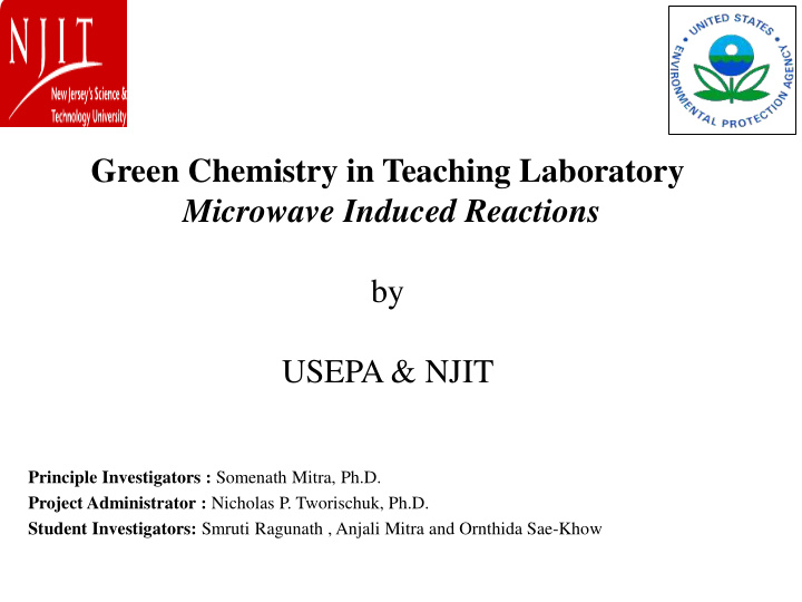 green chemistry in teaching laboratory microwave induced