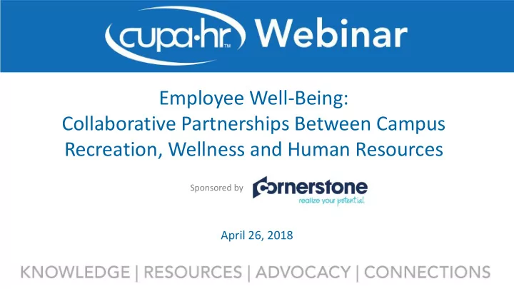 employee well being collaborative partnerships between