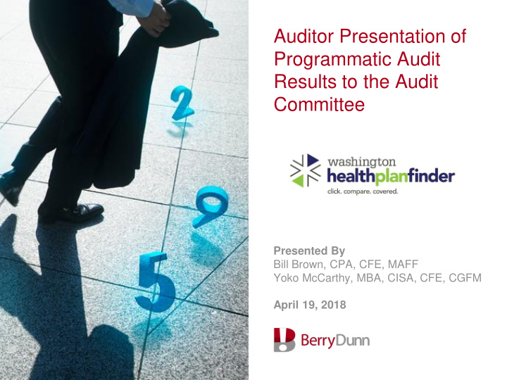 auditor presentation of programmatic audit results to the