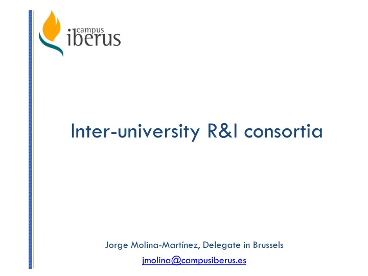 inter university r i consortia