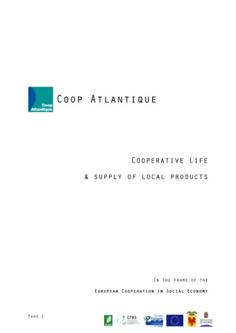 This document is realized in the frame of the European Cooperation in Social Economy, project