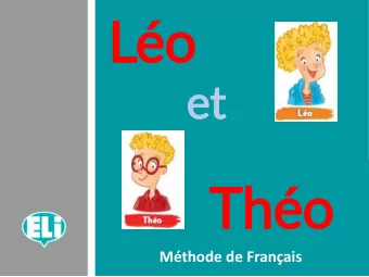 Lo  et  et  Tho  Mthode de Franais  Mthode sur 3 Niveaux  Utilisateurs lmentaires  -