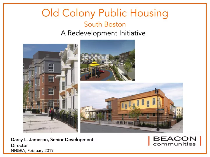 old colony public housing