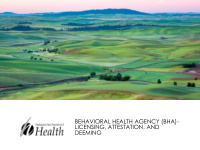 behavioral health agency bha licensing attestation and