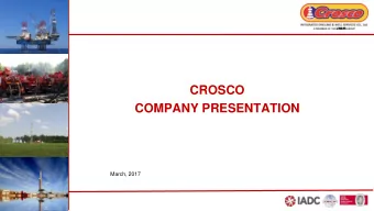 CROSCO  COMPANY PRESENTATION  March, 2017  ORGANIZATIONAL STRUCTURE OF INA GROUP  INA-Industrija