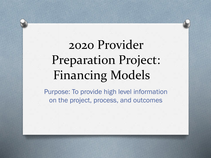 2020 provider