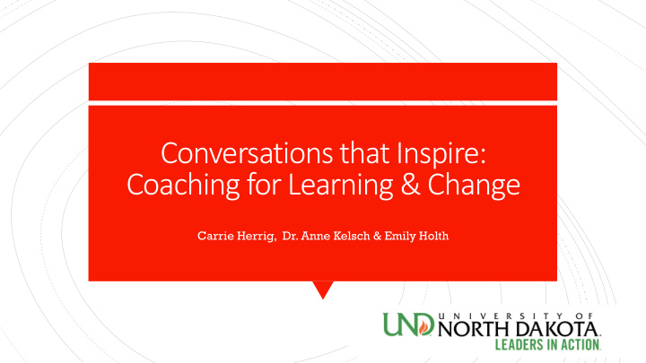 coaching for learning change