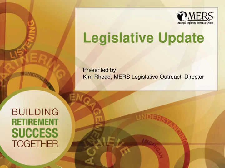 legislative update