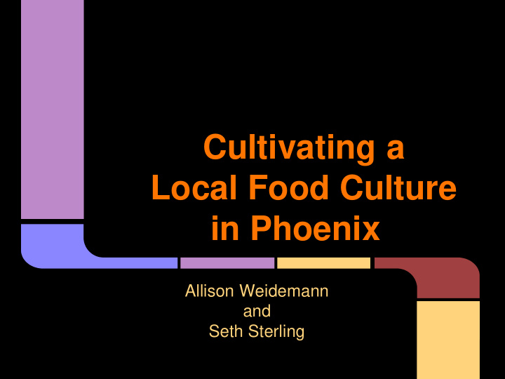 local food culture