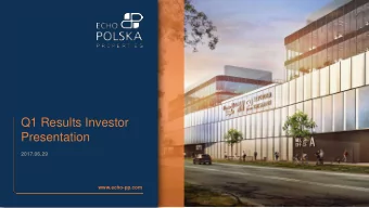 Q1 Results Investor  Presentation  2017.06.29  www.echo-pp.com  2  Disclaimer This document has