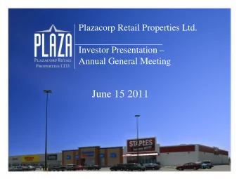 June 15 2011  Forward-looking disclaimer  Certain statements made in this presentation  are