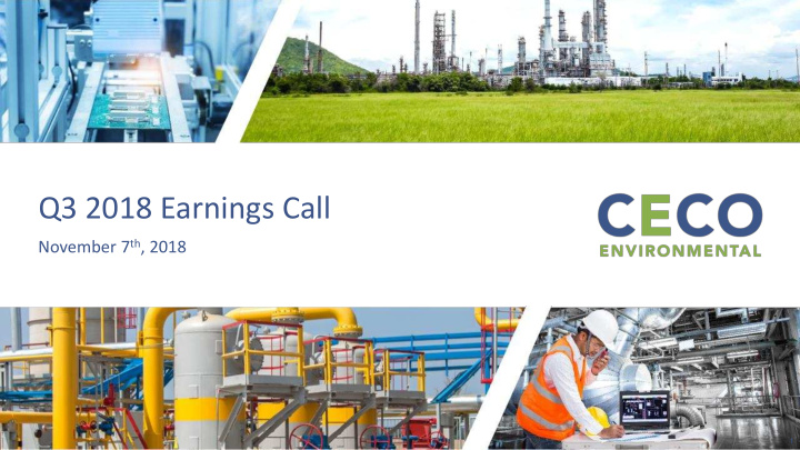 q3 2018 earnings call