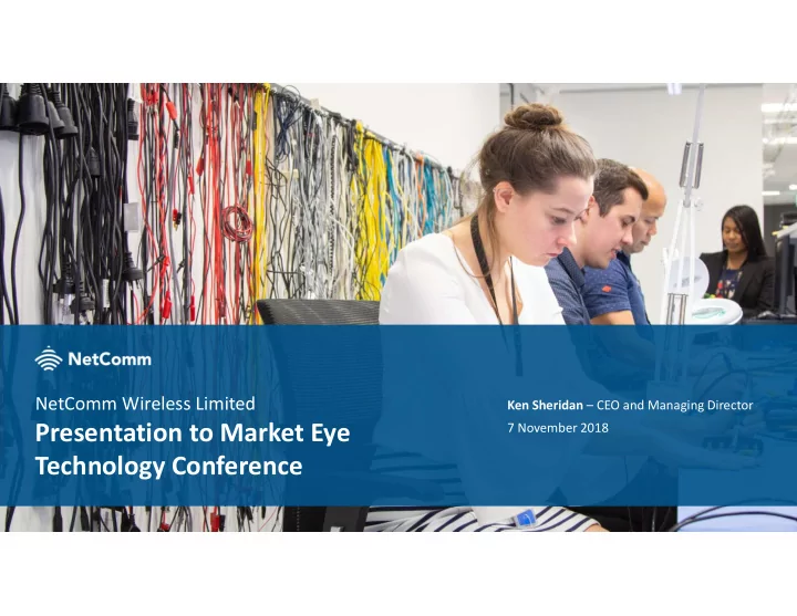 presentation to market eye