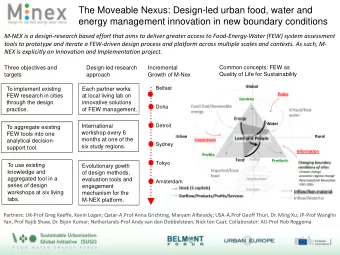 The Moveable Nexus: Design-led urban food, water and  energy management innovation in new boundary