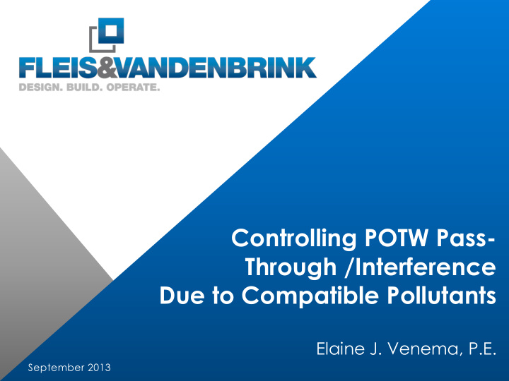 due to compatible pollutants