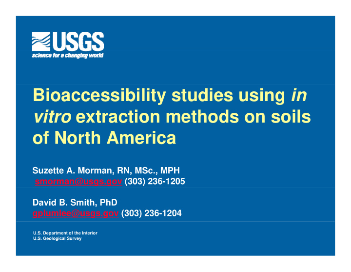 bioaccessibility studies using in vitro extraction