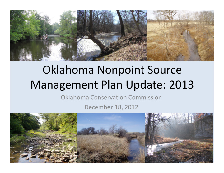 oklahoma nonpoint source management plan update 2013