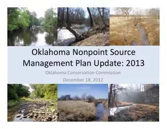 Oklahoma Nonpoint Source Management Plan Update: 2013 Oklahoma Conservation Commission December 18,