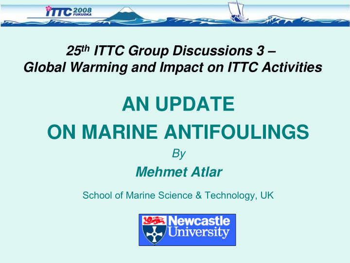 an update on marine antifoulings