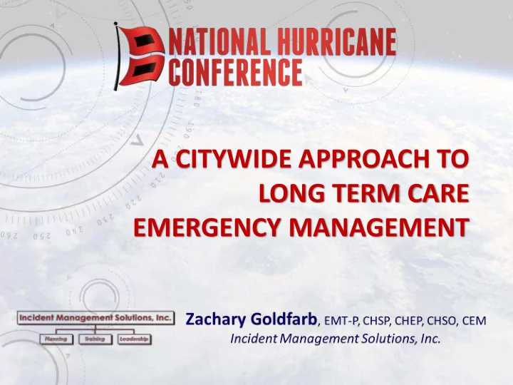 a citywide approach to