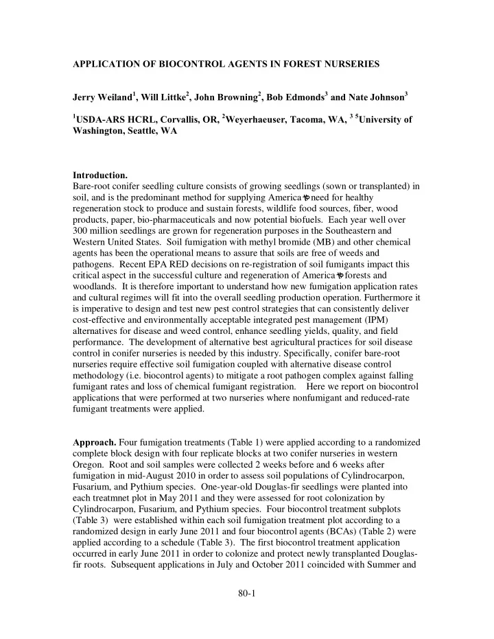 application of biocontrol agents in forest nurseries