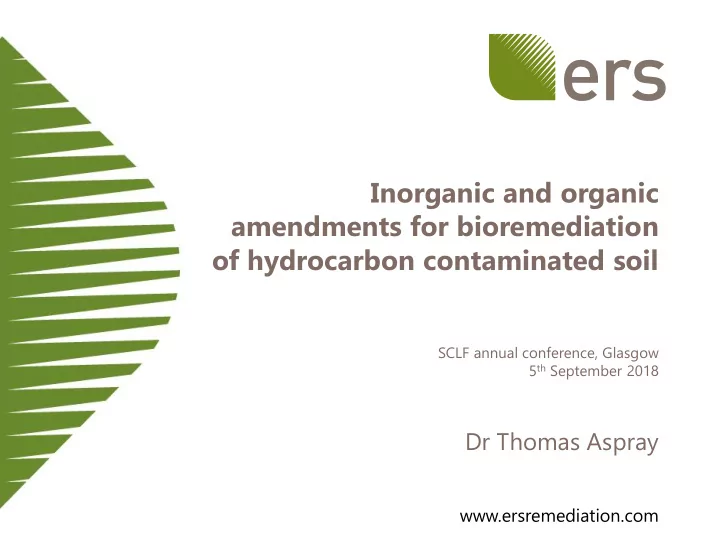 amendments for bioremediation