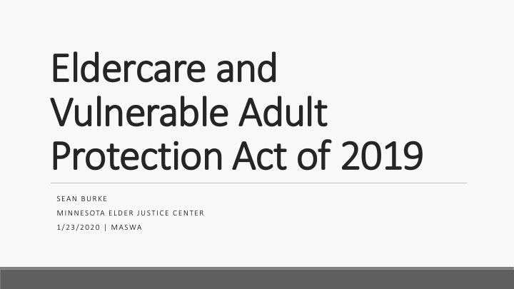 eldercare and vulnerable adult protection act of 2019
