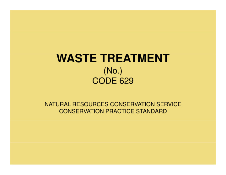 waste treatment waste treatment