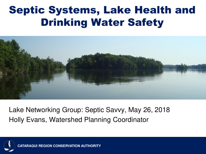 septic systems lake health and
