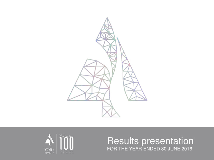 results presentation