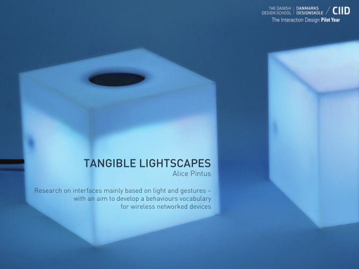 tangible lightscapes
