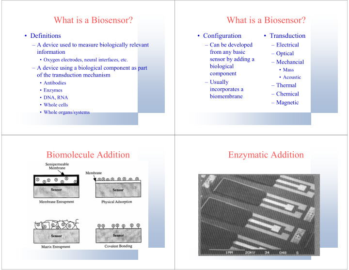 what is a biosensor what is a biosensor