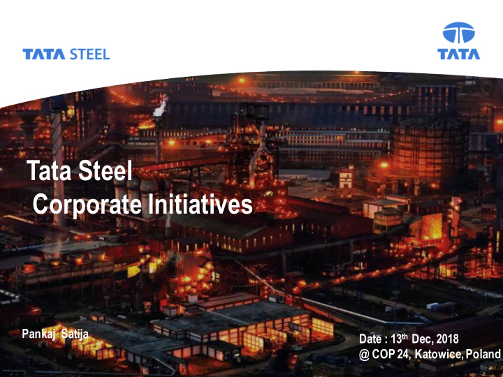 tata steel corporate initiatives